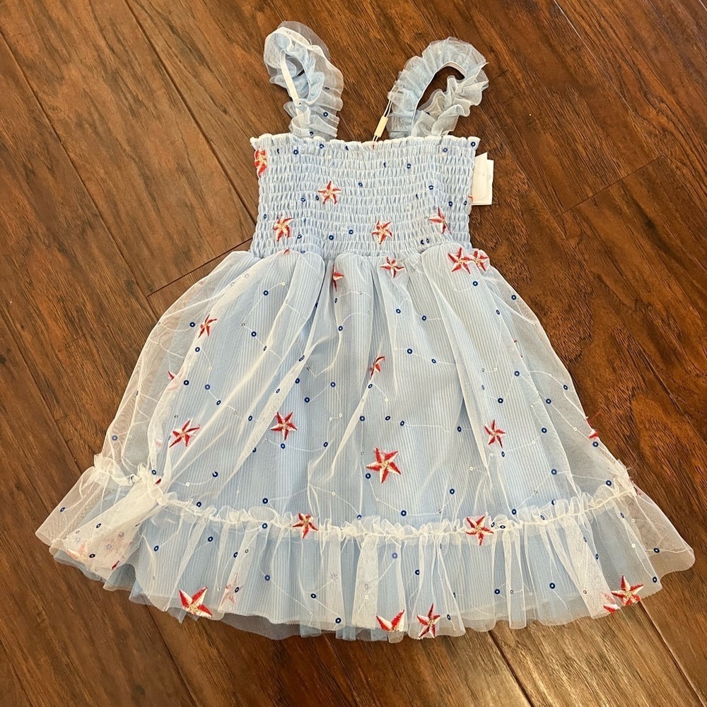 Blue Starry Girls Sundress Size 3T by Truly Me-NWT - Picture 2 of 5